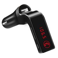 Polarlander 4-in-1 Car Kit MP3 Player Hands Free Wireless Bluetooth FM Transmitter G7 + AUX Modulator SD USB LCD Car Accessories Black