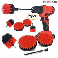 Sheildpro Drill Brush Attachment Set, Power Cleaning Scrub Brush ,All Purpose Drill Brushes With Extend Long Attachment For Bathroom And Kitchen Surface, Grout, Tub, Shower, Tile, Corners, Automotive