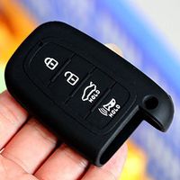 Black 4 BTS Silicone Smart Remote Keyless Fob Key Cover Holder for Hyundai