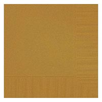 Gold 3-Ply Luncheon Napkins | Pack of 50 | Party Supply