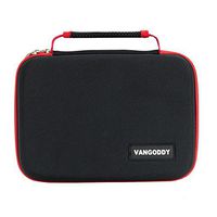 Diabetic Supplies Travel Hard Cover Cube Case Organizer Black with Red Trim The Harlin by Vangoddy