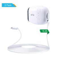 LANMU Weatherproof Outdoor Power Cable for Arlo Pro,Arlo Pro 2,Arlo Go and Arlo Security Light,with Micro USB Cable,Compatible with Arlo Pro Camera (16.4ft/5m) (2 Pack)