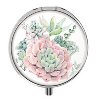 Pill Cases Metal,Custom Round Medecine Case Medecine Bottle Mini Travel Pill Vitamin Decorative Box Case Holder