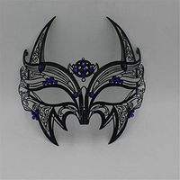Mardi Gras Party Masquerade Mask,Performance Photography Props Mask Dance Party Party Mask Cosplay Upscale Metal Mask Halloween Adult 3 Prom Masks