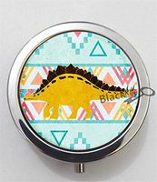 BlackKey Dinosaur Silhouette 3-Compartment Decorative Pocket Gift Box Case Organizer for Pill, Color 1 -2277