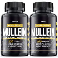 Mullein Leaf Capsules 1000mg, Mullein Lung Complex (Verbascum Thapsus), Organic Mullein Lung Cleanse Herbal Supplement, 200 Capsules (200)