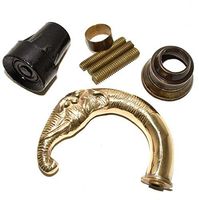 Decorative Walking Stick Cane Men Women Metal Brass Handle (Elephant)