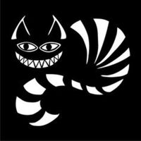 CCI030 - Cheshire Cat - Alice in Wonderland Deal Vinyl Sticker | Cars Trucks Walls Laptop | White | 5 x 5.5 in