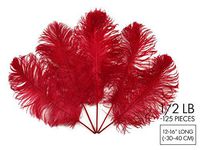 1/2 Pound Red Ostrich Feathers Wholesale