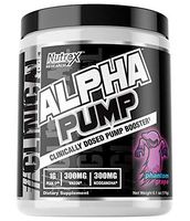 Nutrex Research Alpha Pump | Clinically Dosed Pump Booster | Peak02, GlycerSize, NooGandha, Vaso6, S7 | 20 Servings (Phantom Grape)