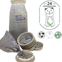 Biodegradable Vomit Bags by Eco Chuck, 24Pk, Premium Thickness, Leak Proof, Unscented Earth Friendly Emesis Bags for Motion Sickness, Morning Sickness, or The Flu (1000mL)