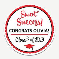 20 Personalized Class of 2019 Favor Stickers - Customized Graduation Envelope Seals (Grad11)