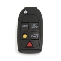 uxcell a16070800ux0107 5 Buttons Remote Case Fob Flip Key Shell fit for Volvo S60 S80 V70 XC70 XC90