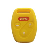 Yellow Silicone Rubber Keyless Entry Remote Key Fob Case Skin Cover Protector for Honda 3+1 Buttons