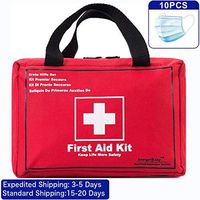 First aid kit, Compact Emergency kit First aid Labelled Compartments for Hiking,Backpacking,Camping,Travel,Car and Cycling.