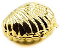 Sea Shell Purse Shaped Pocket Purse Portable Travel Pill Box & Medicine Organizer (1 Large Compartment)