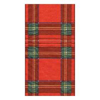 Caspari Royal Plaid Paper Guest Towel Napkins, Two Packs of 15