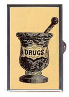 Drugs Retro Pharmacy Mortar & Pestle Great Decorative Pill Box