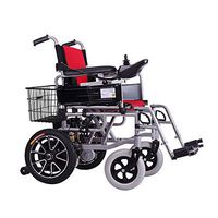 Xiao Jian Electric Wheelchair, Foldable Nursing Four-Wheel Electric Scooter, Elderly Disabled Automatic Wheelchair, Load Capacity 100kg Wheelchair (Color : B, Size : Lead Acid Battery 12A)