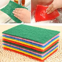 sholdnut 10pcs Scrub Scouring Sponge Pads,Dishes Pot Cleaning Dish Scrub sponge