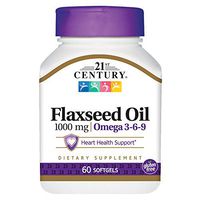 21st Century Flaxseed Oil 1000 mg Softgels, 60 Count