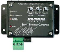 Magnum Energy ME-SBC Smart Battery Combiner, Auto-Detect 12 or 24 VDC, Transfers up to 25 Amps