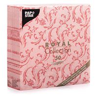 Papstar Cloth-Like Paper Disposable Dinner Napkins, 16”x16” ¼ Fold, 50 Pack, 12 Different Color options, Damascato Design