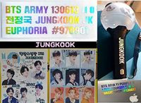 BTS Stickers Hologram for Army Bomb, Phone, Laptop, 10ea/1pc+Cute Photo Stickers 2pcs BTS Merch (Jungkook)