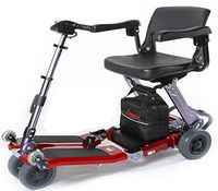 Luggie Mobility Scooter Suitcase: (No), Color: Red, Arm Rests: Flip-back armrests