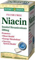 Nature's Bounty Flush Free Niacin, 500mg, 50 Capsules (Pack of 4)