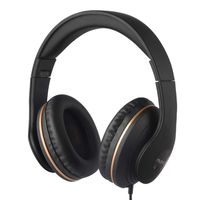 Active Noise Cancelling Headphones Wired, ANC Over Ear with Mic, Sound Cancelling Headphones Foldable Lightweight, Deep Bass Headset 20 Hours for Travel and Office TV Phone - Black from FMLOVES