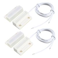 uxcell 2pcs MC-38 Surface Mount Wired NO Door Sensor Alarm Magnetic Reed Switch White