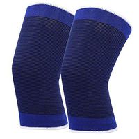 Zerone Cotton Knee Sleeve Brace High Elasticity Sports Knee Pads Unisex Knit Warm Knee Support Protector for Basketball Volleyball Soccer Running Joint Pain Relief and More, 1 Pair(Royal Blue)
