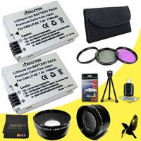 58mm Macro Close Up Kit for Canon EOS Rebel T5i with Canon 55-250mm Lens + Two Halcyon LP-E8 Batteries for Canon EOS Rebel T5i Starter Bundle