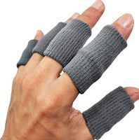 SUKRAGRAHA 10pcs Sports Elastic Finger Sleeves Support Protector Gray Color