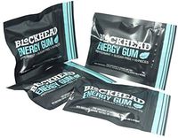 Blockhead Sugar Free Energy Gum - Peppermint Flavour - 10 Gums (Pack of 4)