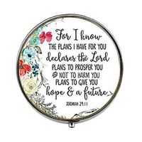 Jeremiah 29:11 Earrings for I Know The Plans I Have for You Bible Verse - Christian Art Photo Pill Box - Charm Pill Box - Glass Candy Box