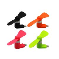 Mini Cell Phone Fan, 4 Pack Portable Mobile Phone Cool Fan, Mini Fan Appliable for iPhone X Xs XR Xsplus 8 8plus 7 7plus 6 6S 6plus IPad Smartphone Phone Accessories (Black, Powder, Orange, Green)
