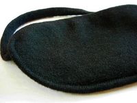 100% Cashmere Sleep Eye Mask with 100% Silk Lining Black