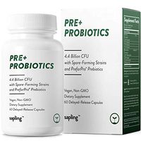 Vegan Prebiotic & Probiotic - Non Dairy 4.4 Billion CFU for Gut & Digestive Support - Patented Non-GMO Ingredients with Lactobacillus Acidophilus. 60 Targeted Delayed-Release Capsules for Men & Women