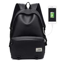 Laptop College Backpack Waterproof Lightweight Minimalism Business School Book Bag Travel Hiking Camping Outdoor Daypack Rucksack Fits 15.6-Inch Notebook (Black)