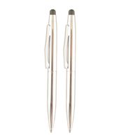 Uchida of America : Ballpoint Pen/Stylus,Retractable,Medium Point,4-1/8",Silver -:- Sold as 2 Packs of - 1 - / - Total of 2 Each