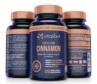 ORGANIC CEYLON CINNAMON CAPSULES - Super Antioxidant & Anti-Inflammatory Supplement for Healthy Blood Sugar, BP, Joint Support, Brain & Cardiovascular Health - 1200mg True Sri Lanka Cinnamon 120 Pills