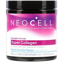 Hydrolyzed Super Bovine Collagen Powder French Vanilla 6600 g Type 1 & 3 Skin Hair Nails Joint Support Non GMO 6.4 oz 181.4 g