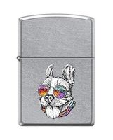 Zippo Custom Lighter Design Cool Bulldog Wearing Colorful Sunglasses Windproof Collectible - Cool Cigarette Lighter Case Made in USA Limited Edition & Rare