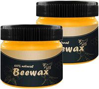 Wood Seasoning Beewax - Traditional Beeswax Polish for Wood & Furniture, All-Purpose Beewax for Wood Cleaner and Polish Wipes - Non Toxic for Furniture to Beautify & Protect (2 pack)
