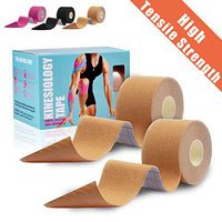 2 Rolls Kinesiology Tape 2 Inch x 16.5 Feet Latex Free Athletic Tapes Waterproof Breathable Sports Tapes for Knee Shoulder Elbow Ankle Neck