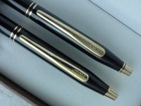 Cross Made in The USA International Limited Edition Classic Century Black and 23k Pen & 0.5MM Lead Pencil Set