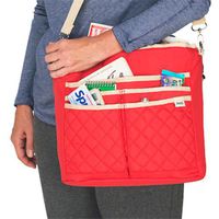 Juvo Products Universal Mobility Tote for Wheelchairs/Rollators/Walkers, Includes Detachable Shoulder Strap, Red (UT202)