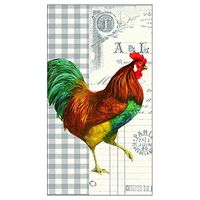 Paperproducts Design 1411071 French Rooster Paper Guest Towel, 15-Pack